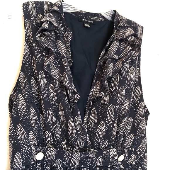 I <3 Ronson Navy Sleeveless Ruffle Front Dress - Picture 2 of 10